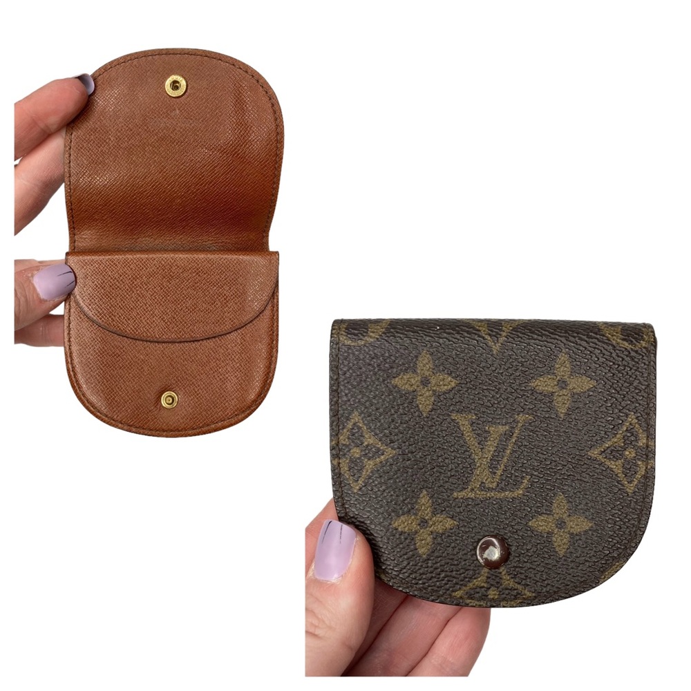 Authentic Louis Vuitton Monogram Vintage Monnaie Gusset Coin Pouch Case Bag
